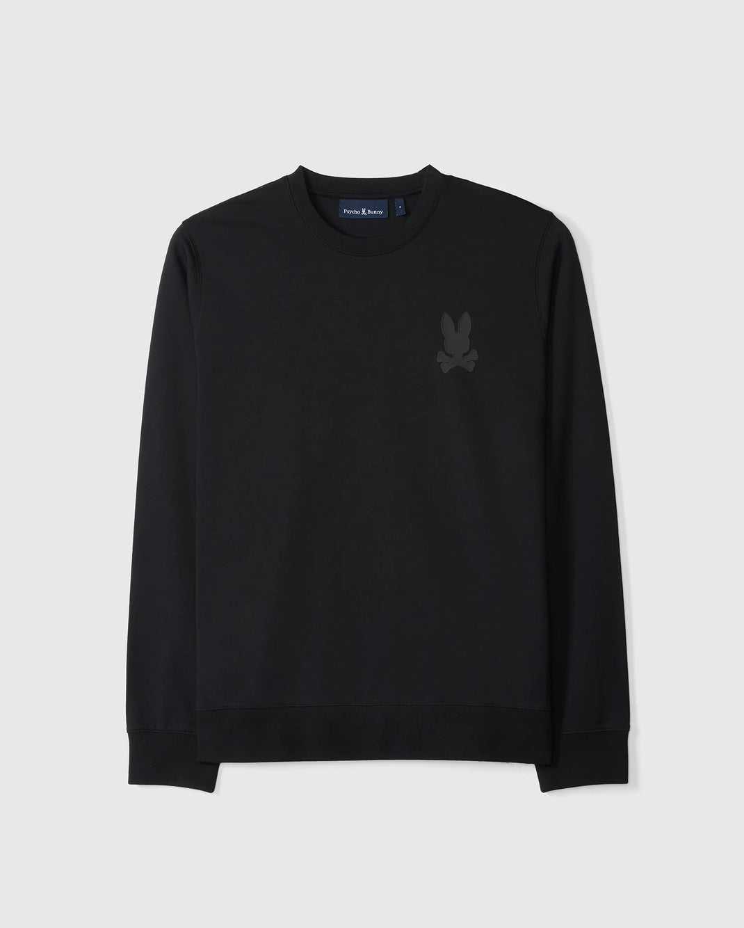 Sweat a Capuche Psycho Bunny Houston French Terry Crewneck Noir Homme | FJZ-06251641